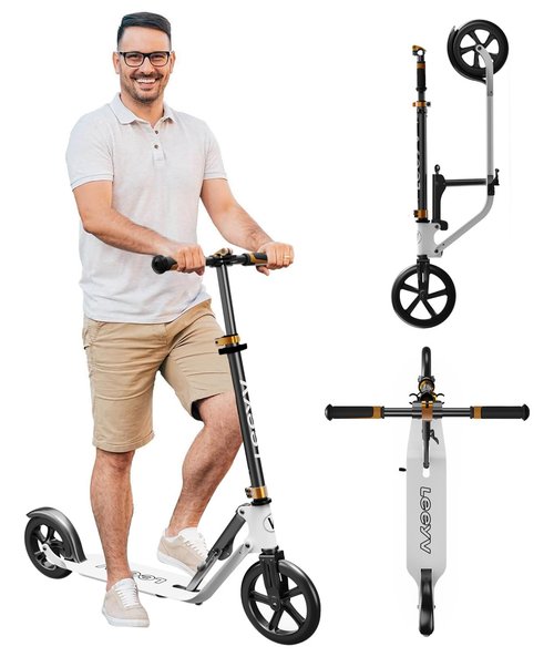 Scooter for Adults –Adult Scooter,Folding, Adjustable Height, Big Wheels, Lightweight All-Aluminum Frame | Suitable for Teens 12+ | 265lbs Weight Limit,Kick Scooter