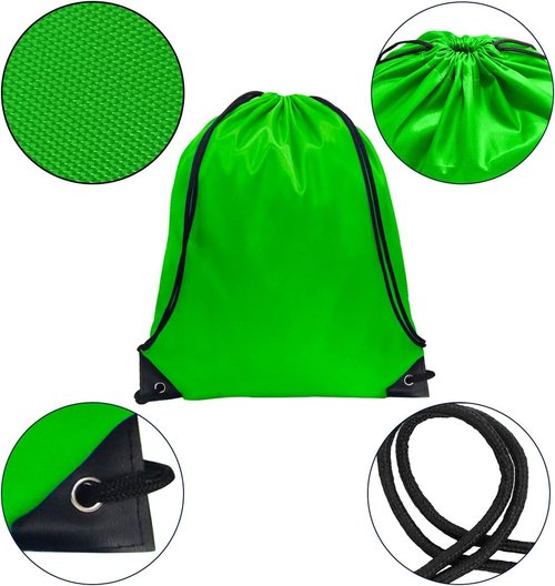 GoodtoU Drawstring Bags - Bulk 20 Pack Nylon Cinch Backpacks for Gym & Travel | 15.5x13.5 Inch, 10 Colors