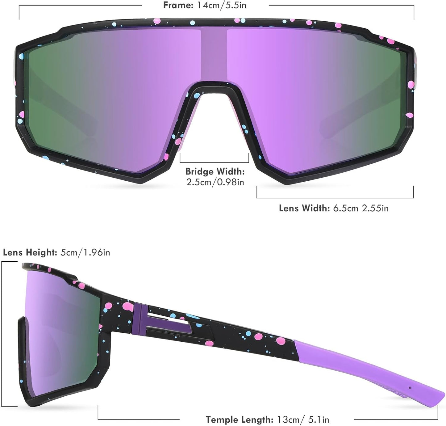 MVPTGRS Youth Baseball Sunglasses - TR90 Frame Sports Eyewear for Boys & Girls Age 8-14