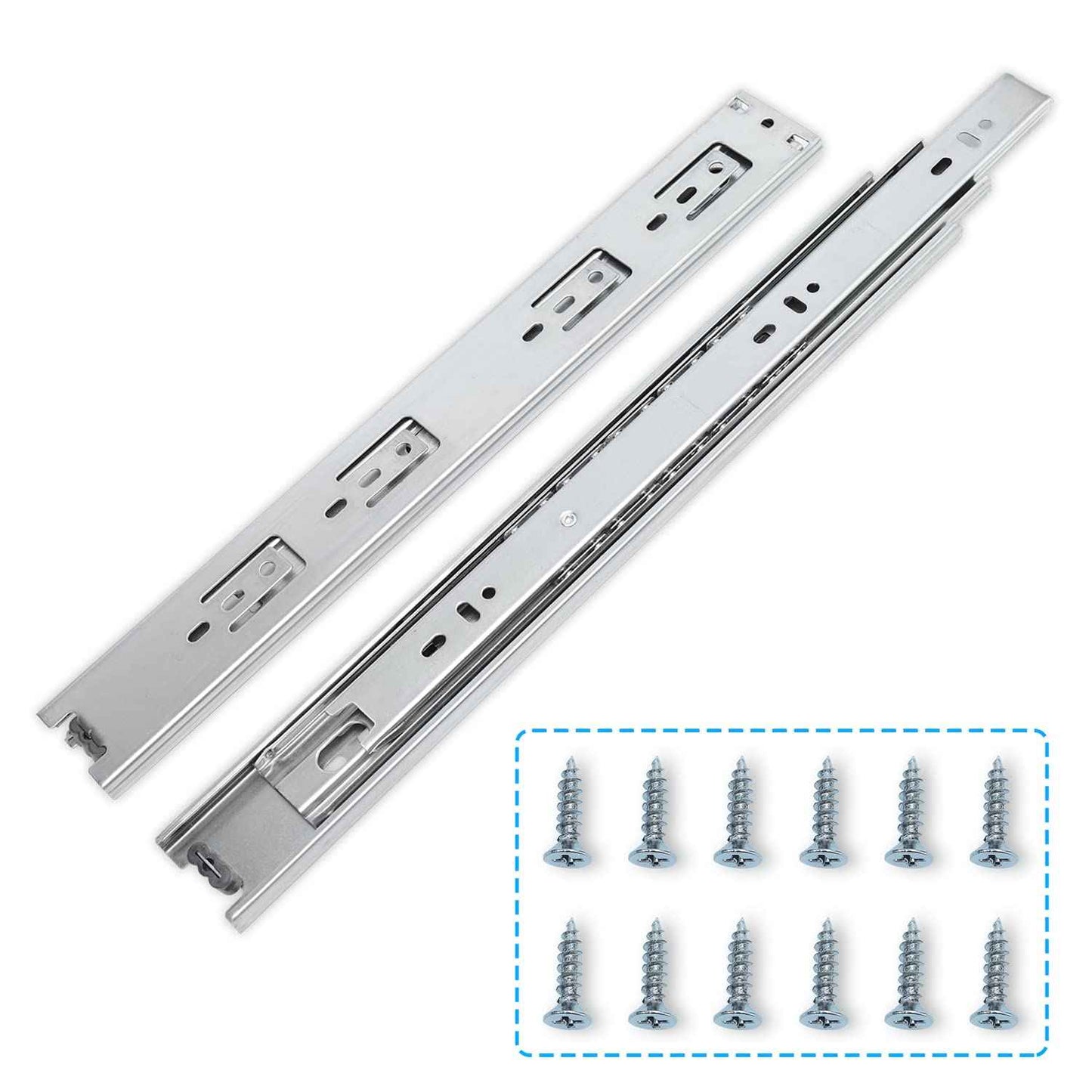 HOMANDS 10 Inch Drawer Slides 4 Pairs (8pcs) Side Mount Rails - Heavy Duty Full Extension Ball Bearing – Drawer Slide Glides for Cabinet Kitchen, Dresser Runners - Draw Slides Sliders 100Lb Capacity