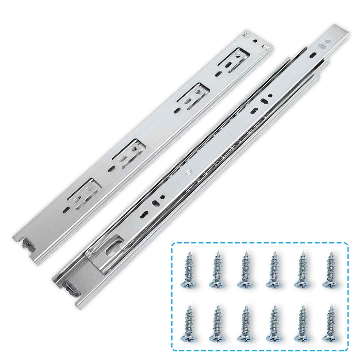 HOMANDS 10 Inch Drawer Slides 4 Pairs (8pcs) Side Mount Rails - Heavy Duty Full Extension Ball Bearing – Drawer Slide Glides for Cabinet Kitchen, Dresser Runners - Draw Slides Sliders 100Lb Capacity