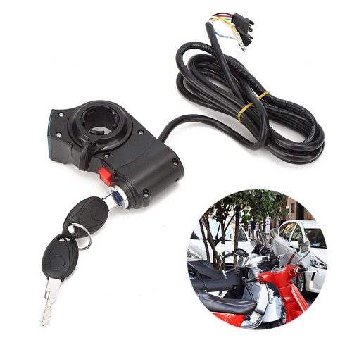 Keenso Handlebar Switch, Red Screen Thumb Lock and Switch Electric Scooters Throttle Grip Accessories Black Electric Modification Accessories