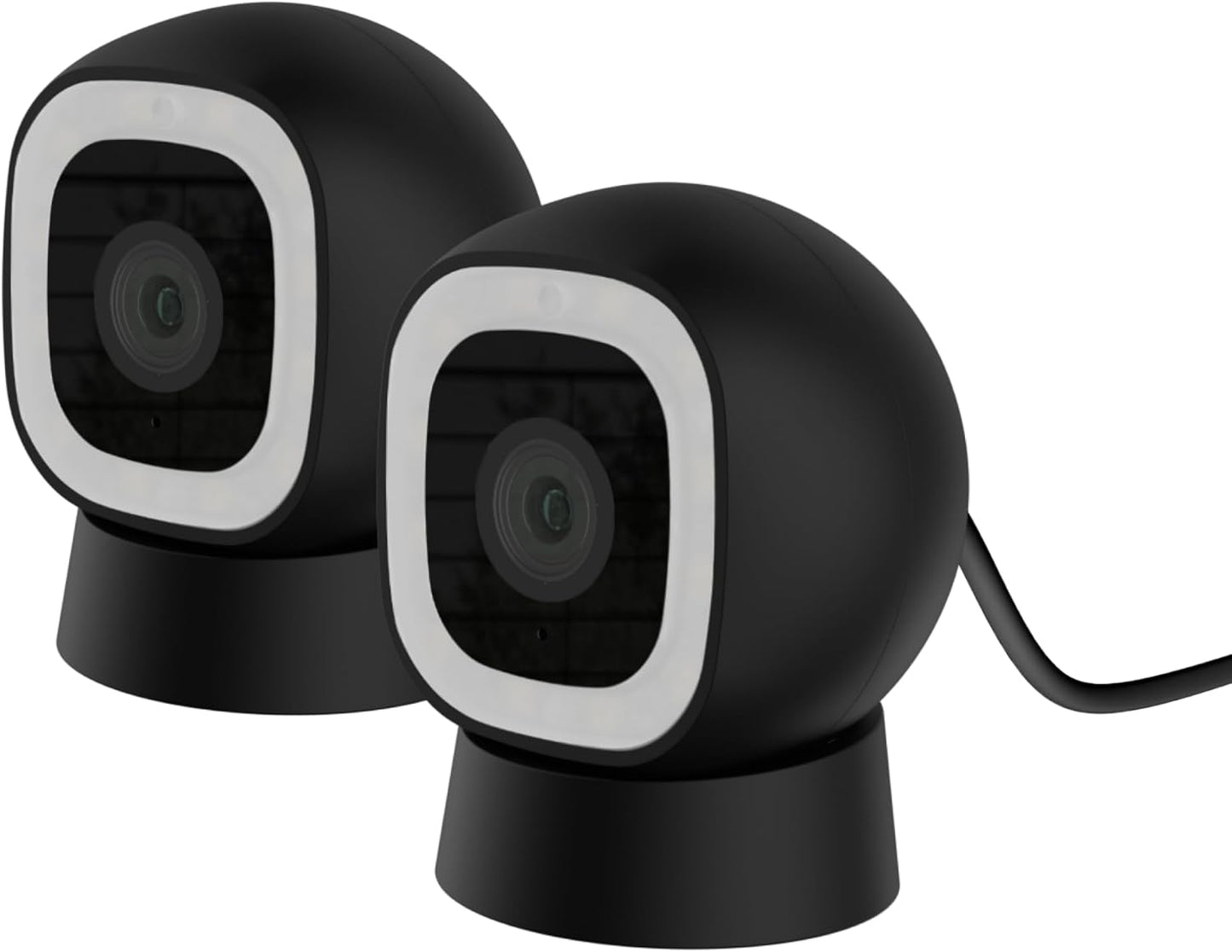 2-Pack Luna 2K AI Home Security Cameras - Wi-Fi 6, Color Night Vision, Smart Alerts