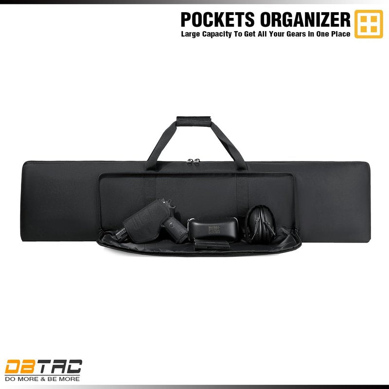 DBTAC Urban Minimalist Basic Low Profile Single Long Rifle Bag Pistol Gun Case for Airsoft Range Shooting Outdoor Hunting | 45", Black