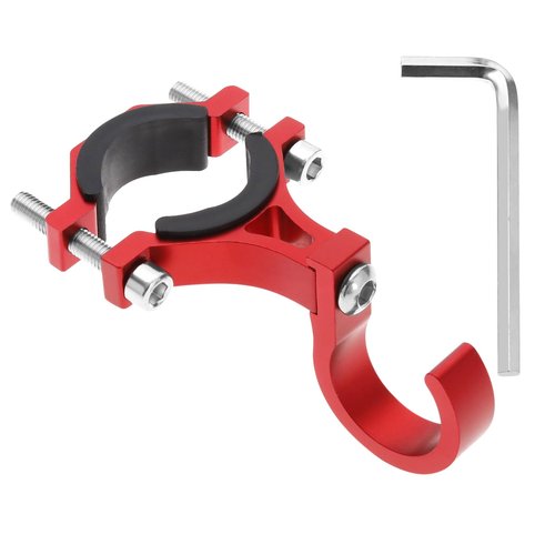 The Lord of the Tools Electric Scooter Hook Universal Scooter Hook Aluminium Hanger Hook Multifunctional Scooter Hanging Hook Accessories for Electric Scooters Bicycles Motorcycles Red