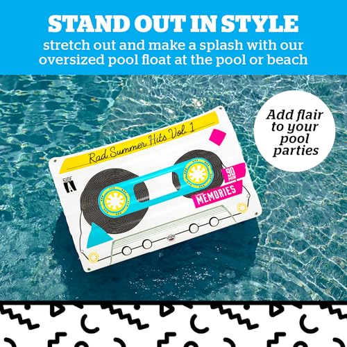 BigMouth Inc. Giant Retro Pool Float, Blow Up Raft, Over 5 Feet Long,