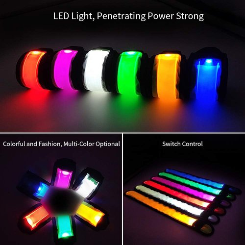 LOBKIN LED Safety Bracelets - Reflective Slap Armband for Kids | Night Walking & Running Light
