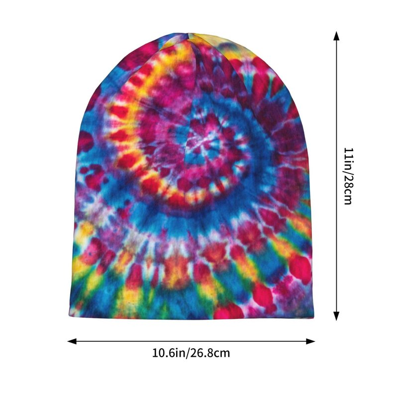 Athjunss Tie Dye Beanie Hat Chemo Headwear Slouchy Skull Sleep Cap for Women Men Winter Running