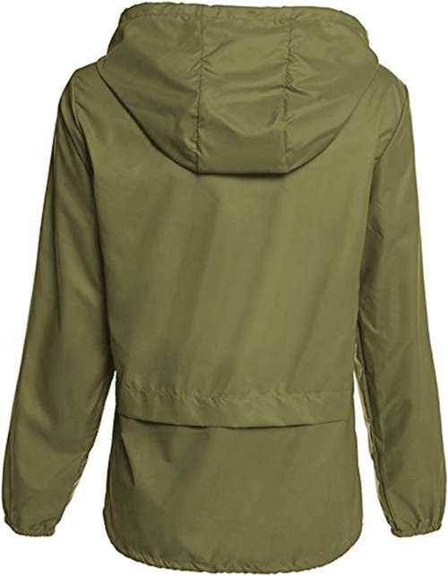 Avoogue Lightweight Waterproof Raincoat - Packable Hooded Windbreaker for Women | Outdoor Jacket