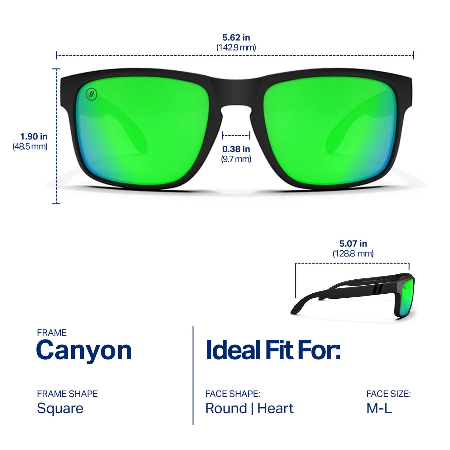 Blenders Eyewear Canyon – Polarized Sunglasses – Active Style, Durable Frame – 100% UV Protection – Unisex – Celtic Light