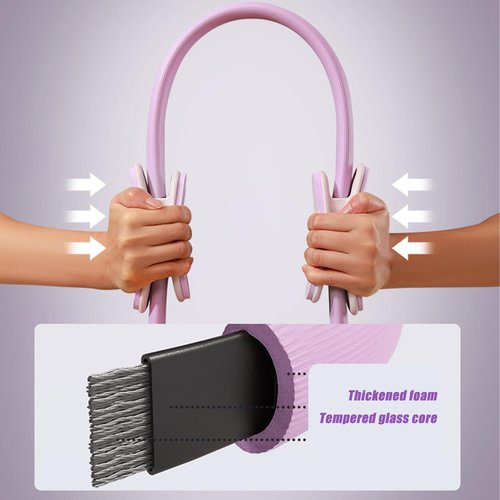 Gtzzot Pilates Ring Essentials Kit for Women, Soft Macaron Creams - Yoga Exercise Equipment Set for Home Workouts with Magic Circle, Mini Ball & Accessories - Fitness Ring Set for Beginners (Pink)