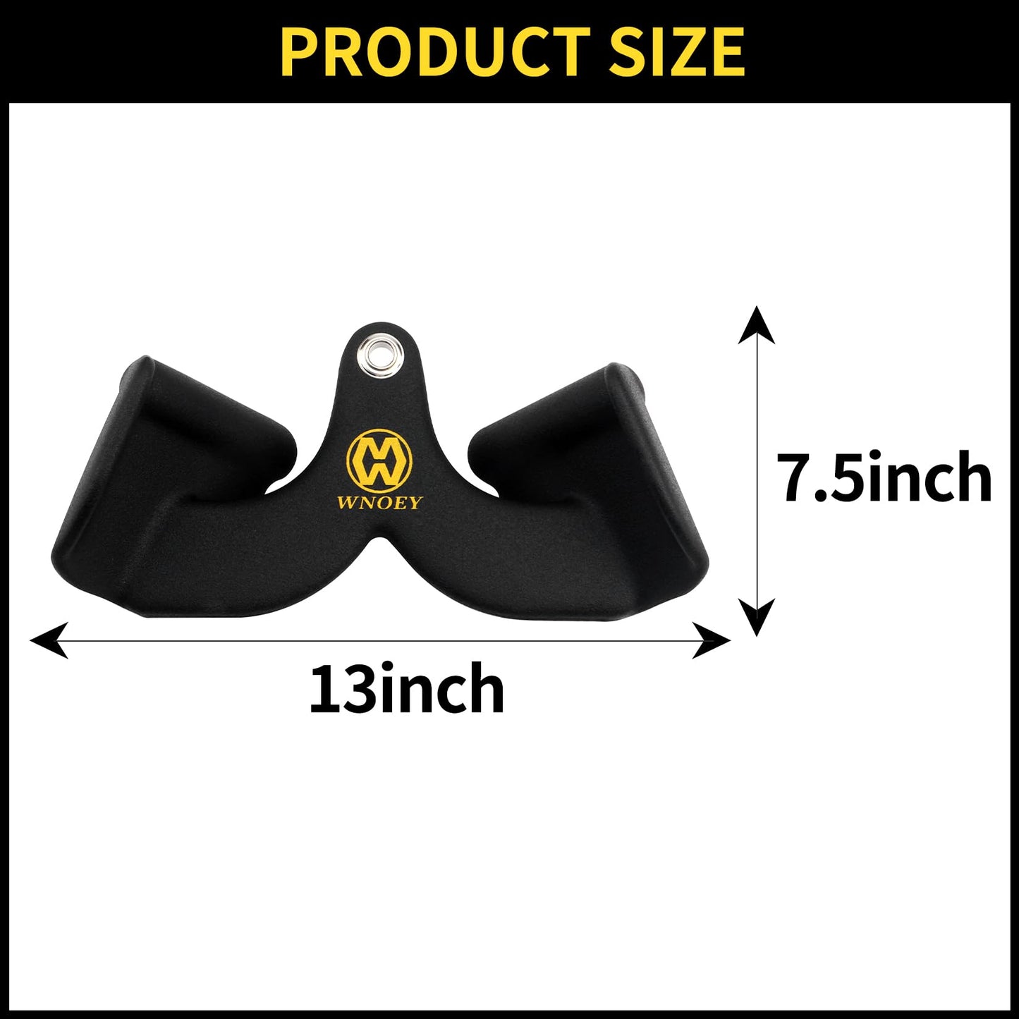 WNOEY LAT Pull Down Bar for Cable Machine, LAT Pulldown Attachments T Bar V Bar Cable Attachment, Back Tricep Bar Strength Training Handle 12.6"