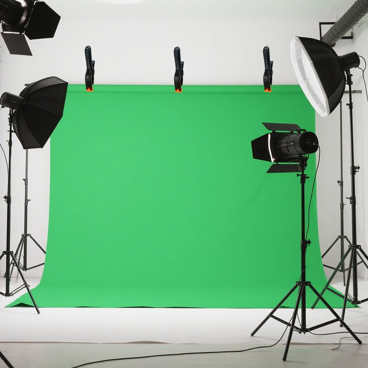 30 Pack 3.5 Inch Plastic Spring Clamps, Black Heavy Duty Clips, Spring Clamps for Backdrop Stand, Woodworking, Crafts, Photography, Banner, Balloon Arch Garland Clips, Small Clamp with Soft Tips