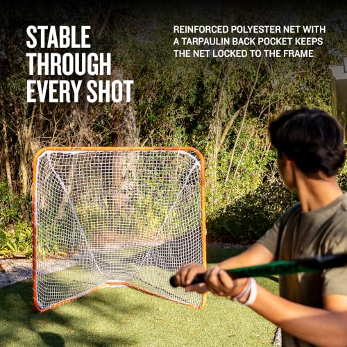 6' x 6' Backyard Lacrosse Goal - Training Net for Kids & Adults - Orange