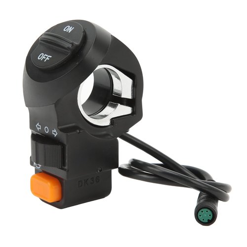 Topyond Electric Bike Turn Light Switch, ABS Waterproof Handlebar Mount Easy Installation for Electric Scooter