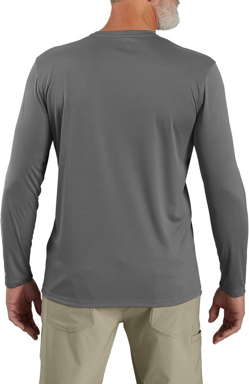 Carhartt Men's Force Sun Defender Lightweight Long-Sleeve T-Shirt - Graphic Logo Design