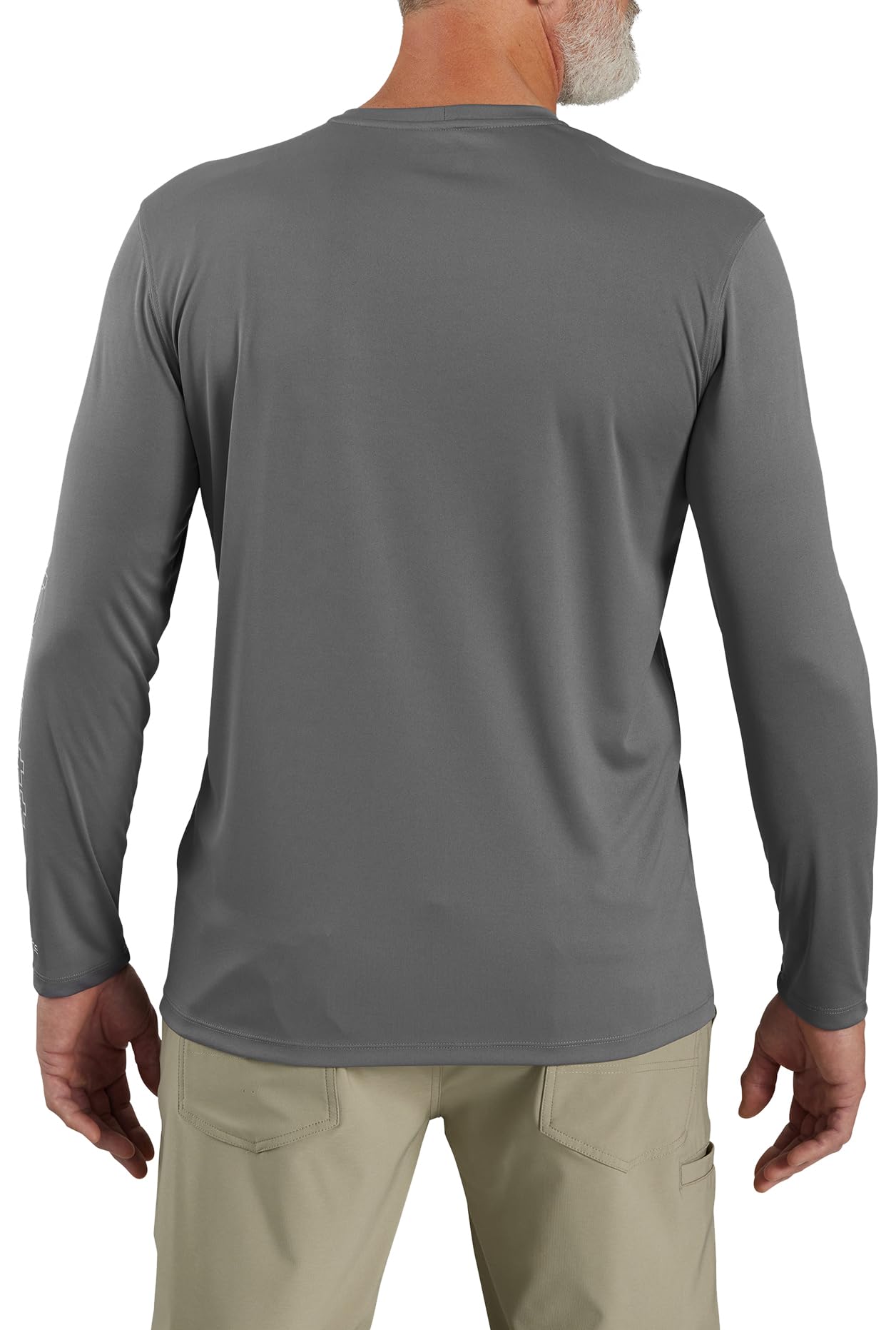 Carhartt Men's Force Sun Defender™ Lightweight Long-Sleeve Logo Graphic T-Shirt, Steel, Large