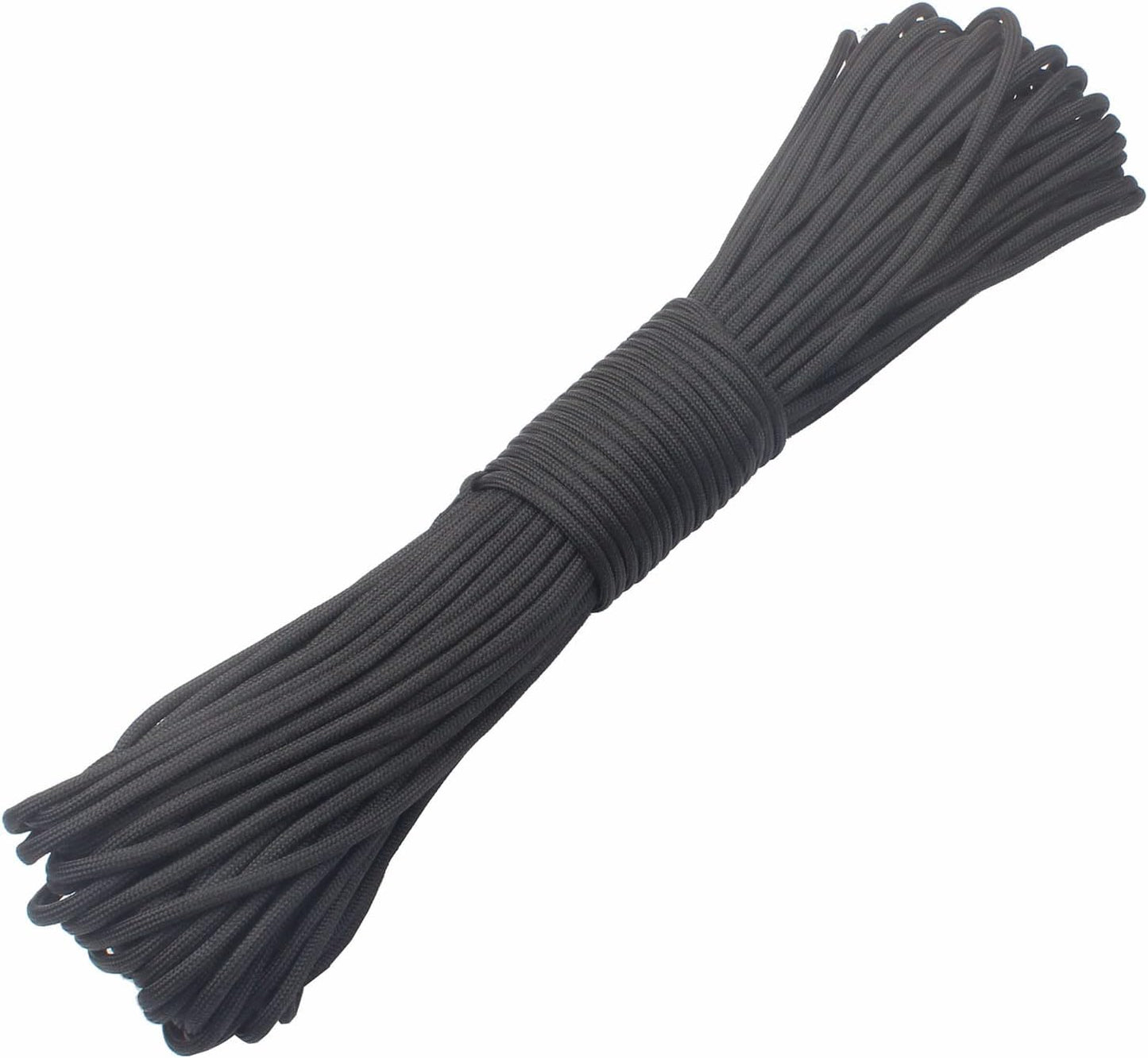 Paracord 9 Core 550 Parachute Cord - Durable Camping Rope, 100FT in Black