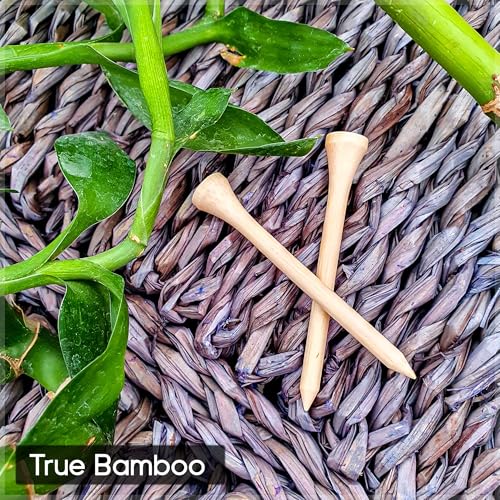 1.5-Inch Bamboo Golf Tees - 100 Pack - Strong & Sustainable Mao Bamboo