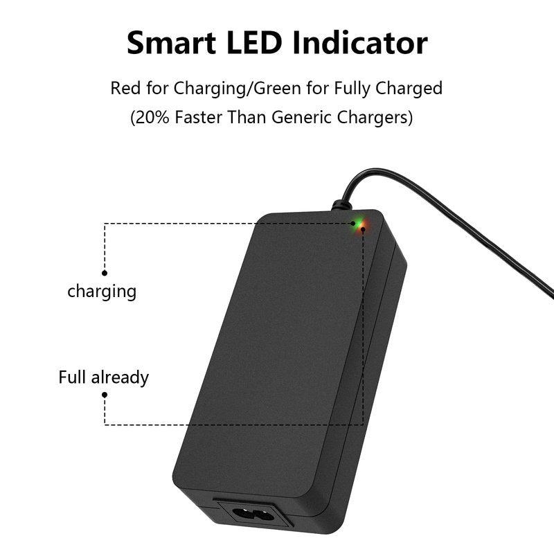 UAUSE 33.6V 2A 3-Prong/Pin XLR Power Charger for Unagi Model One E350 E500 Lithium Battery Charger