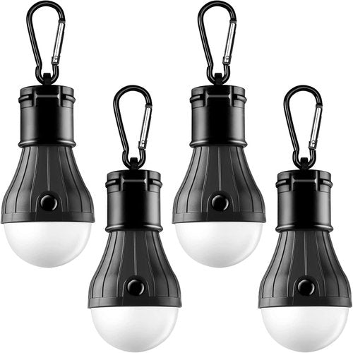 FLY2SKY Portable LED Tent Lamp - Emergency Lanterns with Hooks for Camping & Hiking | 4-Pack Multicolor