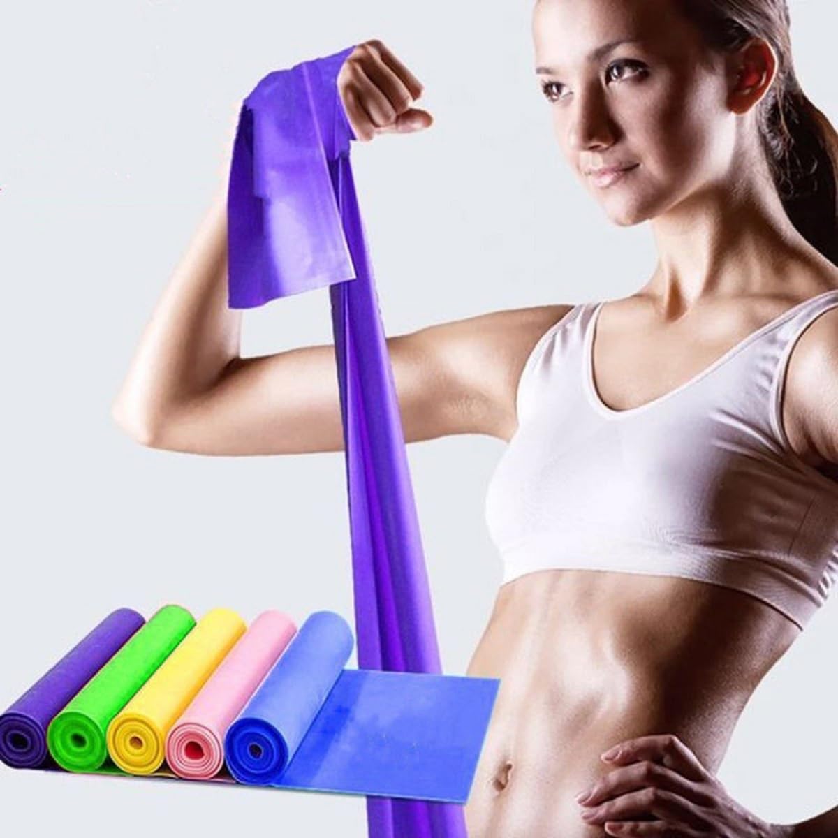 5 Pack Resistance Bands Exercise Sports Loop Fitness Home Gym Yoga Latex Set，for Home Fitness, Workouts, Strength Training, Gym, Natural Latex Fitness Workout Bands