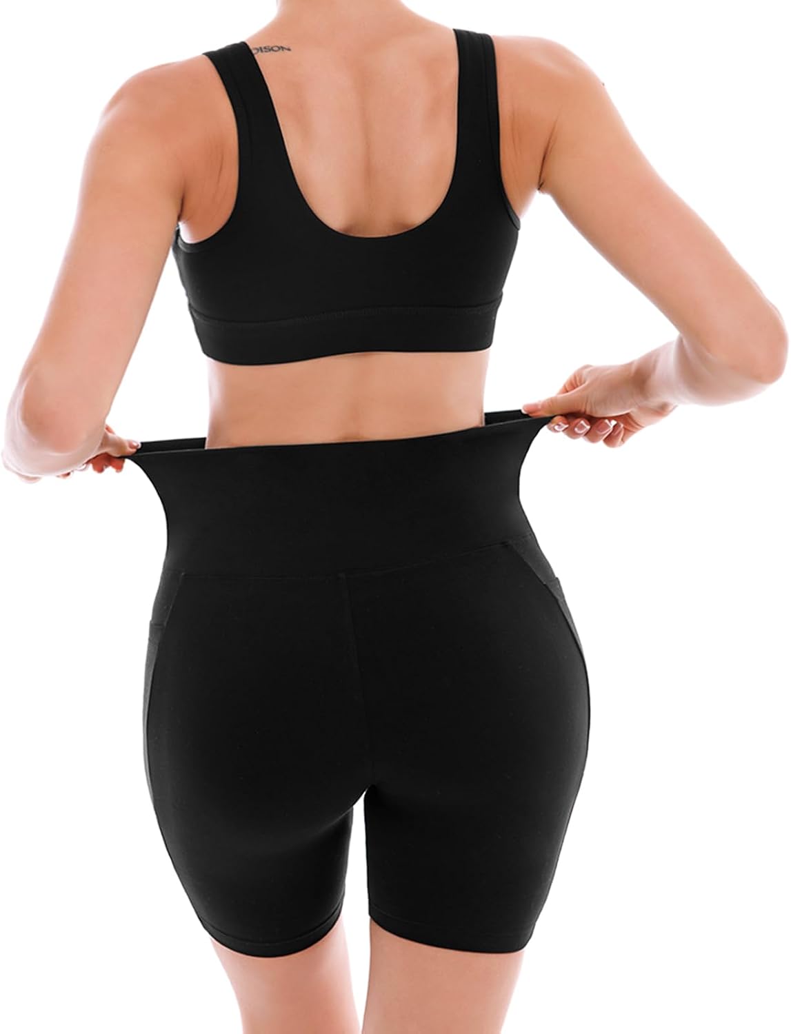 SINOPHANT Biker Shorts - High Waist, Buttery Soft with Pockets for Yoga & Gym | 2 Pack