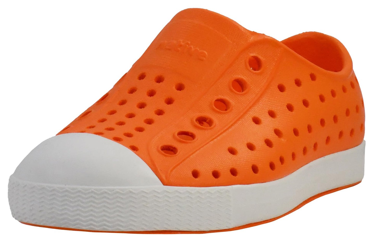 Native Shoes Unisex-Kids Jefferson Sneakers, Sunset Orange/Shell White, 2 Little Kid