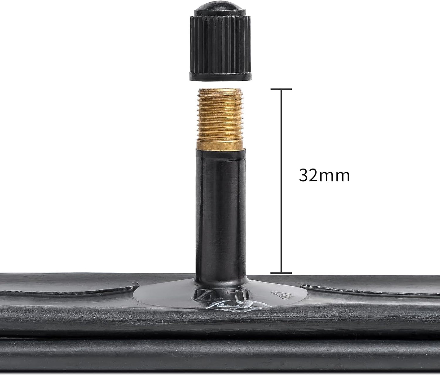 YUNSCM Heavy Duty Fat Bike Tire Tubes - 24" Butyl Rubber Inner Tubes with AV32mm Schrader Valve | 2-Pack