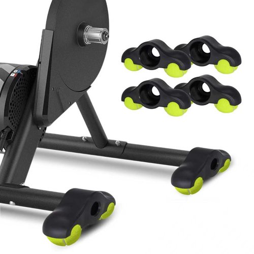 4 Pack Bike Trainer Rocker Feet, Indoor Bike Trainer Stand Rocker Feet Adapters, Indoor Cycling Snap Rocker Feet Adapters with 8 Pack Tennis Balls for Wahoo Kickr Core 1,Indoor Cycling Accessories