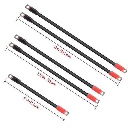 DRIVE UP Golf Cart Battery Cables Wiring Kit for Club Car Precedent 2008-up 8V Batteries(5Pcs)