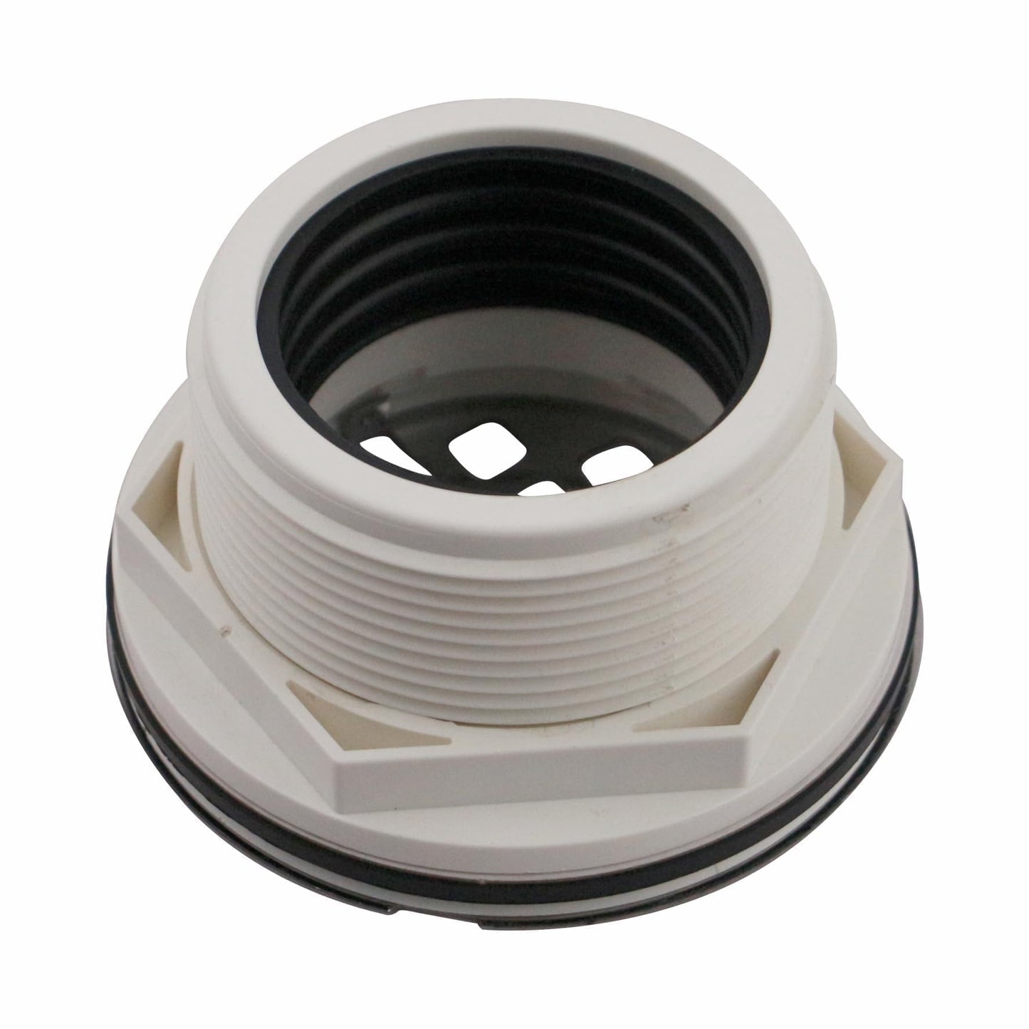 Brushed No Caulk Shower Drain, Welsan PVC Compression Shower Floor Drain with 4-1/4" Stainless Steel Round Grid Strainer Cover, Brushed Nickel