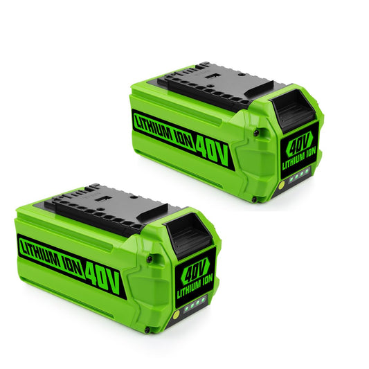 AYTXTG 2Pack 6500mAh 40V Battery Replacement for Greeenworks 40v Battery 29472 29462 Battery, Compatible with Greenworks 40V G-MAX Power Tools 29252 20202 22262
