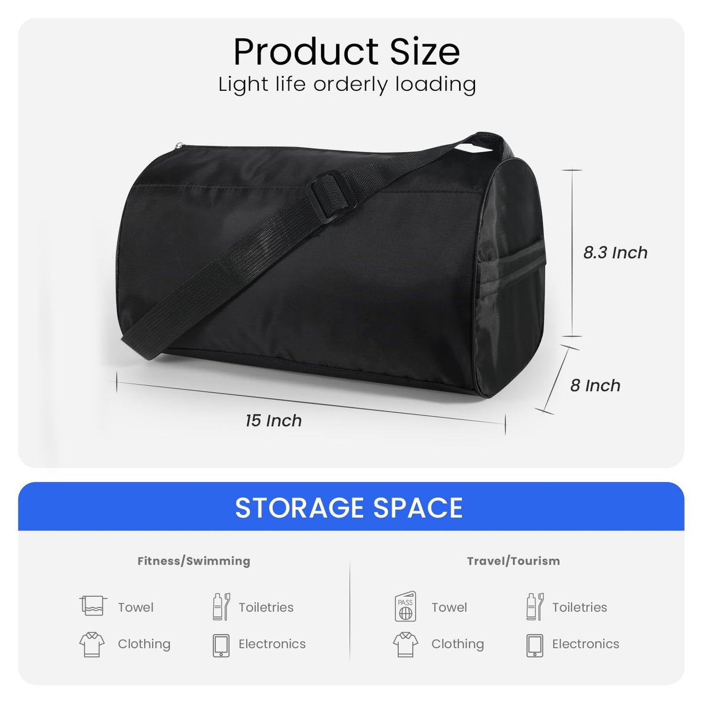 C&F BOGMOST Small Gym Bag for Women & Men,Small Lightweight Duffel Bag Carry On Bags Mini Duffel Travel Bag Waterproof Sports Bags for Workout/Sport/Travel, Dark Green