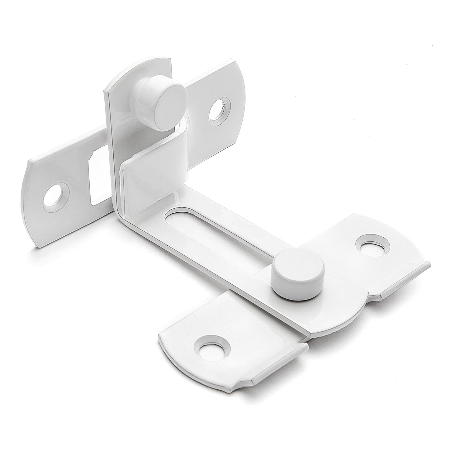 INIRET 2 Packs 90 Degree Flip Barn Door Lock Latches，White Stainless Steel Gate Latch Security Door Latch for Barn Door Safety Door Lock,Sliding Door Antique Lock Wine Cabinet Closet Door Latches