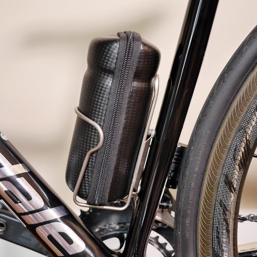 HERCHR Bikes Tool Bag, EVA Bottle Shaped Portable Cycling Repair Tool Kit Storage Holder Case Water Proof MTB Road Bikes Pouch for All Kinds of Bicycles Repair Pouch with Zipper (Small carbon black)