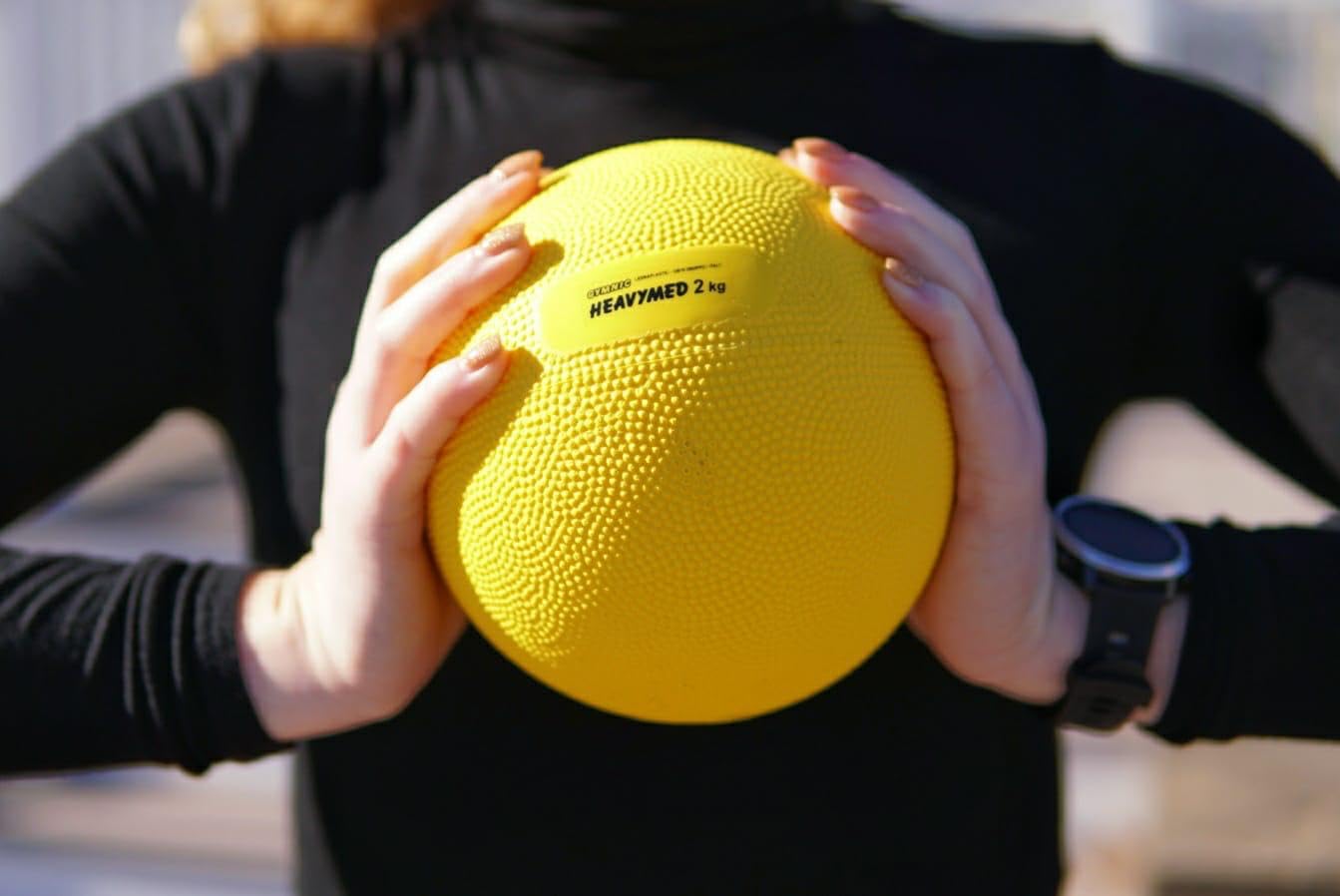 Gymnic Heavymed 2 Medicine Ball, 15cm/2 kg/4.4 lb, Yellow
