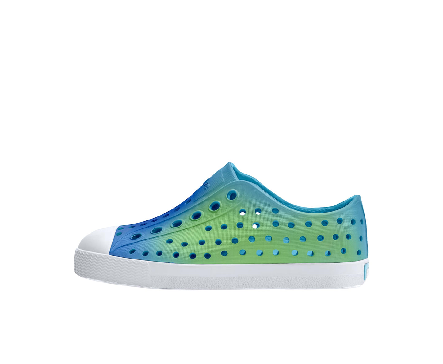 Native Shoes Unisex-Kids Jefferson Print Sneakers, Aquarius Blue/Shell White/Hilly UV Blur, 2 Little Kid