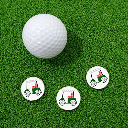 Golf Ball Marker with Hat Clip - 2 Golf Cart Variants