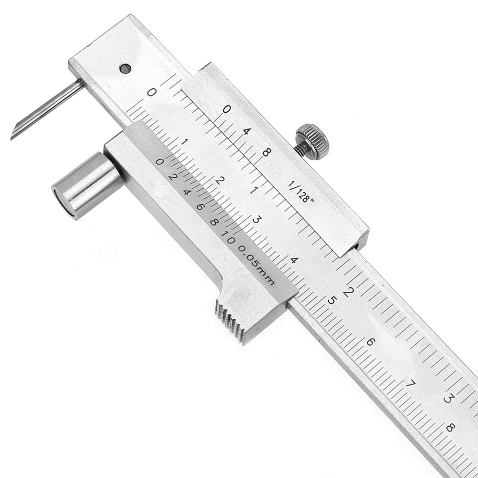 Ktsxxops 200mm Metal Scriber Caliper, Marking Gauge, 0-8 inch Carbide Scribe, Parallel Cross Caliper for Scribing Iron, Steel, Wood and Other Materials