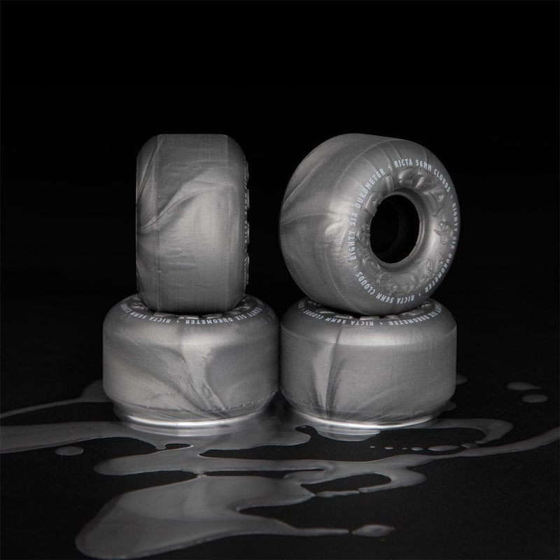 Ricta 56mm Clouds Metallic Silver 86a Skateboard Wheels