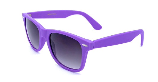 WebDeals - Kids Childrens 80's Classic Retro Sunglasses - Variety of styles and colors (Soft Feel Purple)