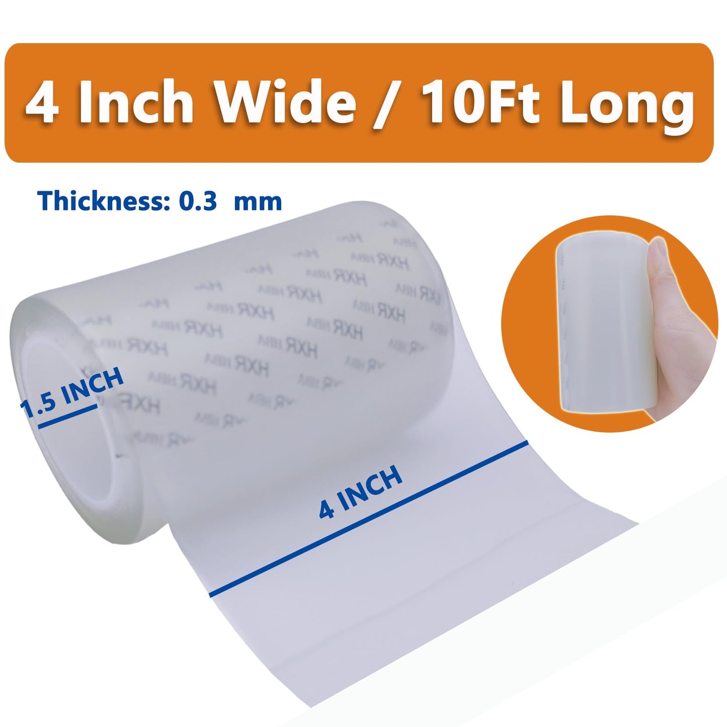 WENSSKKU Clear Repair Tape for Awning, Tarp, Canvas, Fabric, RV Roof, Underbelly, Boat Covers, Sail, Tent etc, Outdoor Repair Tape Heavy Duty, Thickened,Waterproof