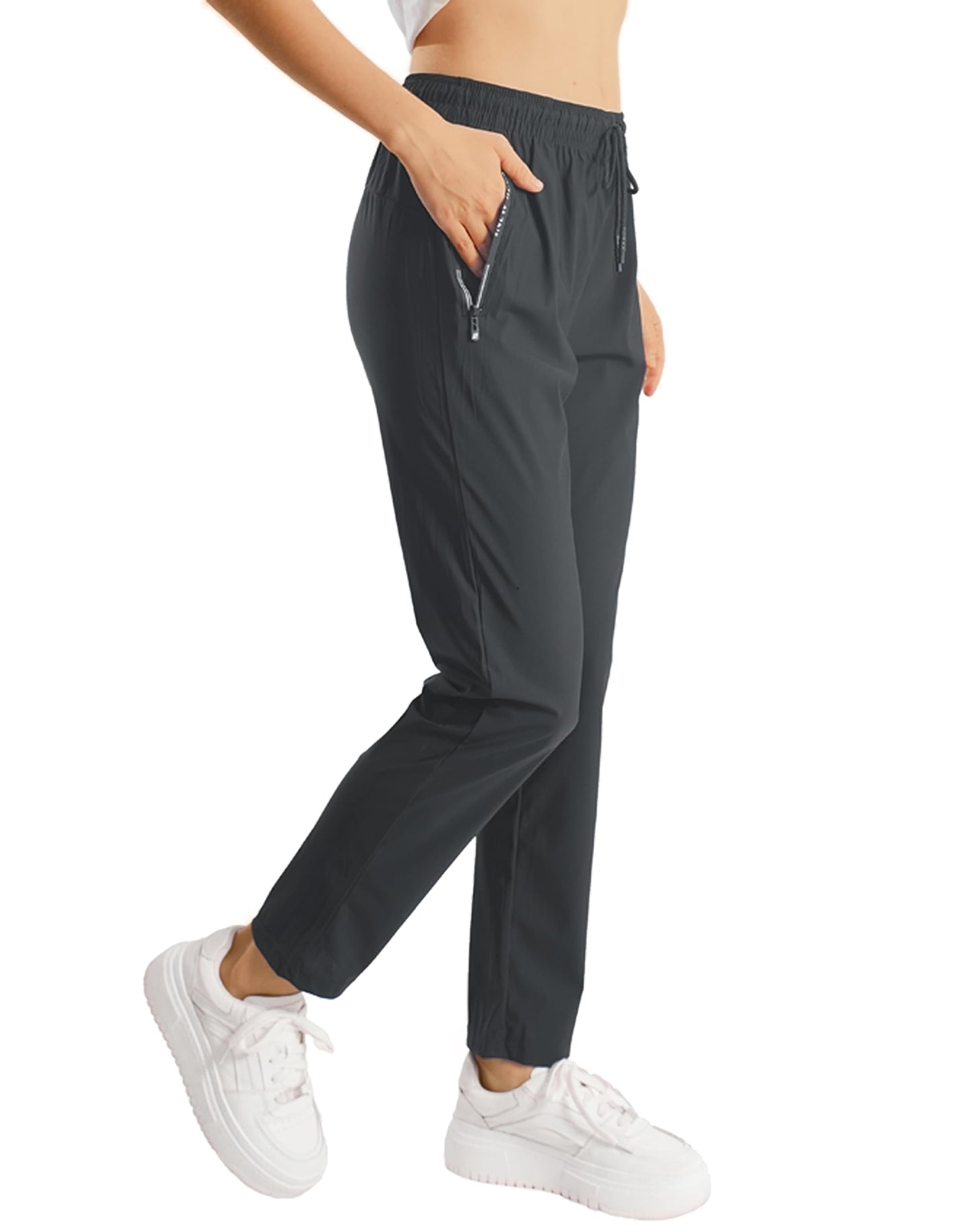 New Comfys Fit StretchActive - Women's Ultra Stretch Ice Silk Quick Drying Comfort Casual Pants Over 50 (Grey,X-Large,Straight)