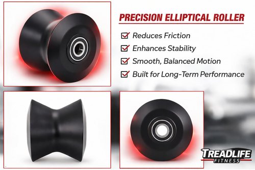 TreadLife Fitness Elliptical Roller Wheel | Part No. 238880 | Compatible with ProForm iSeries 785F - Model Number PFEL579080 | 3"W x 4"D | Part #238880