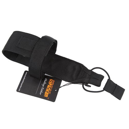 EXCELLENT ELITE SPANKER Tactical Military Portable Belt Bottle Holder Pouch Molle Adjust EDC Water Bottle Carrier for Hunting Walking Running Traveling (Black)