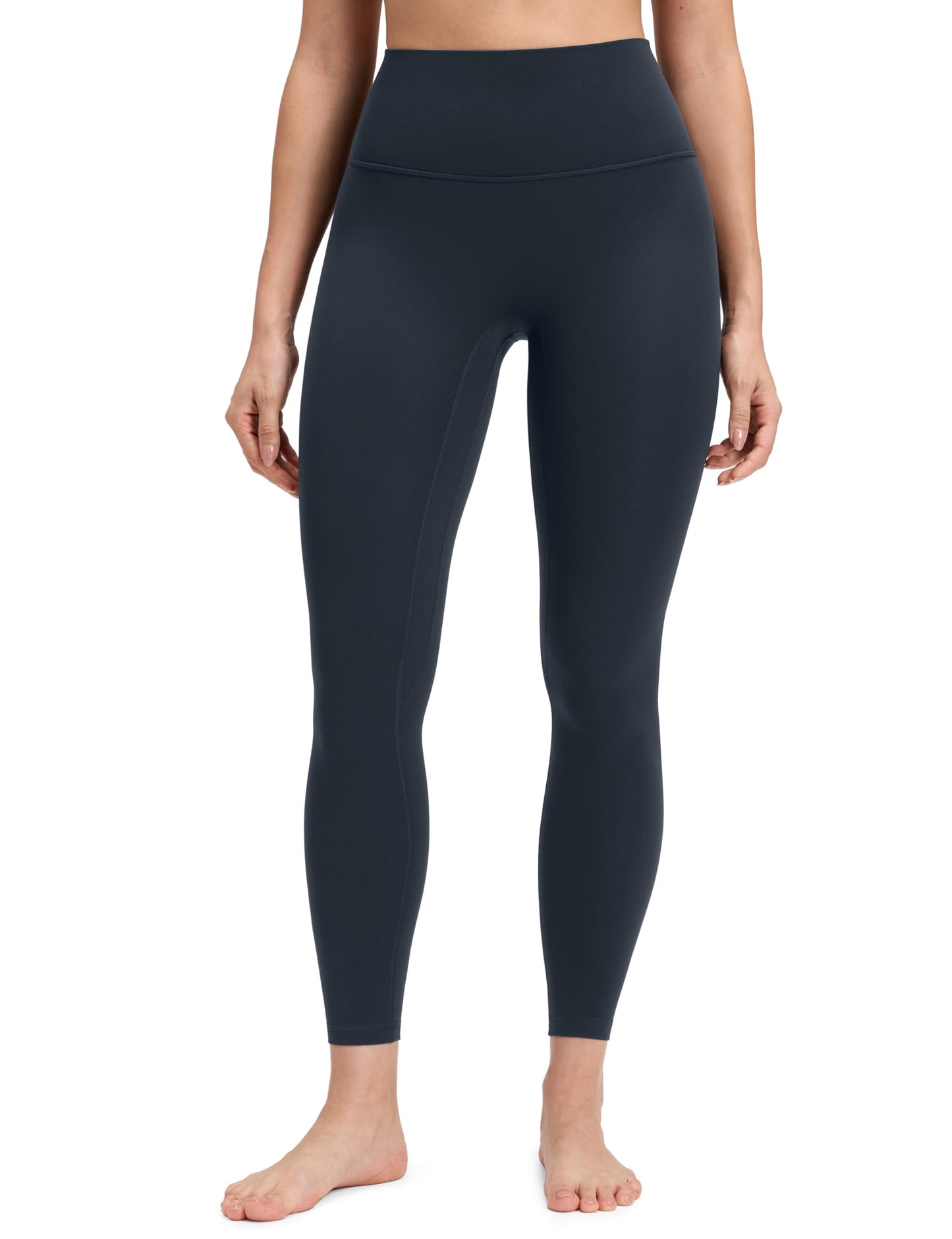 CRZ YOGA Butterluxe No Front Seam Yoga Leggings 25" - High Waisted Womens Lounge Pants Pilates Workout Athletic Buttery Soft True Navy Medium