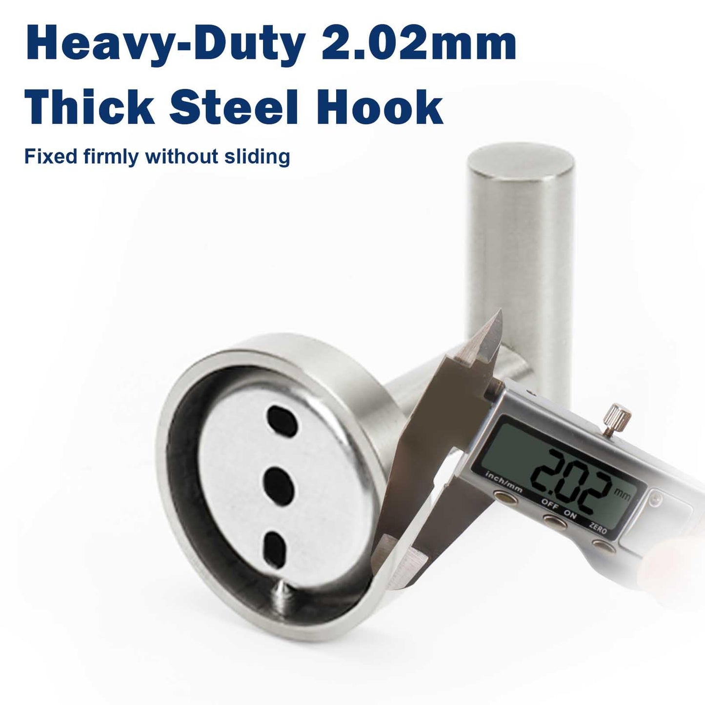 NearMoon Bath Towel Hooks- SUS 304 Stainless Steel Robe Hook Holder, Heavy Duty Coat Hook for Bathroom Livingroom Hotel Kitchen Garage, Wall Mounted (Brushed Nickel, 3 Pack)