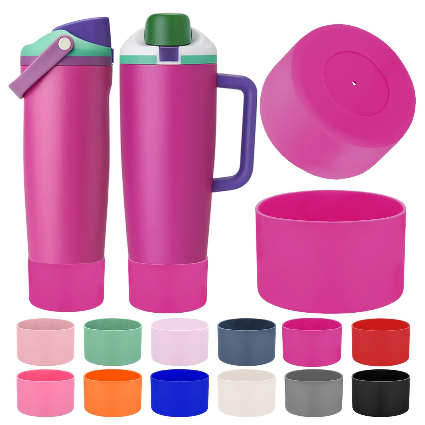 Mity rain 2PCS Protective Silicone Boots for Owala 30oz & 40oz FreeSip Sway
