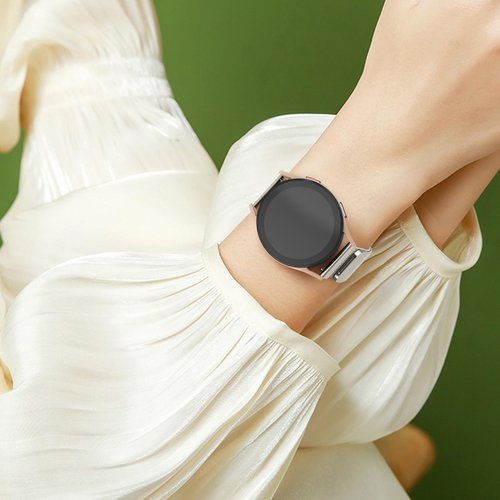 Meliya Metal Band for Amazfit Helio/Bip 6/Bip 5/GTR 4/GTR 3 Pro/3/2/2e/47mm/Balance Watch Band Women Men, 22mm Stainless Steel Metal Loop Replacement Straps for Garmin Venu 3/2/Vivoactive 4 (Starlight)